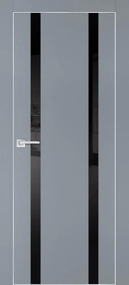 Межкомнатная дверь PX-9  AL кромка с 4-х ст. Серый матовый